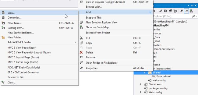 add view in shared folder